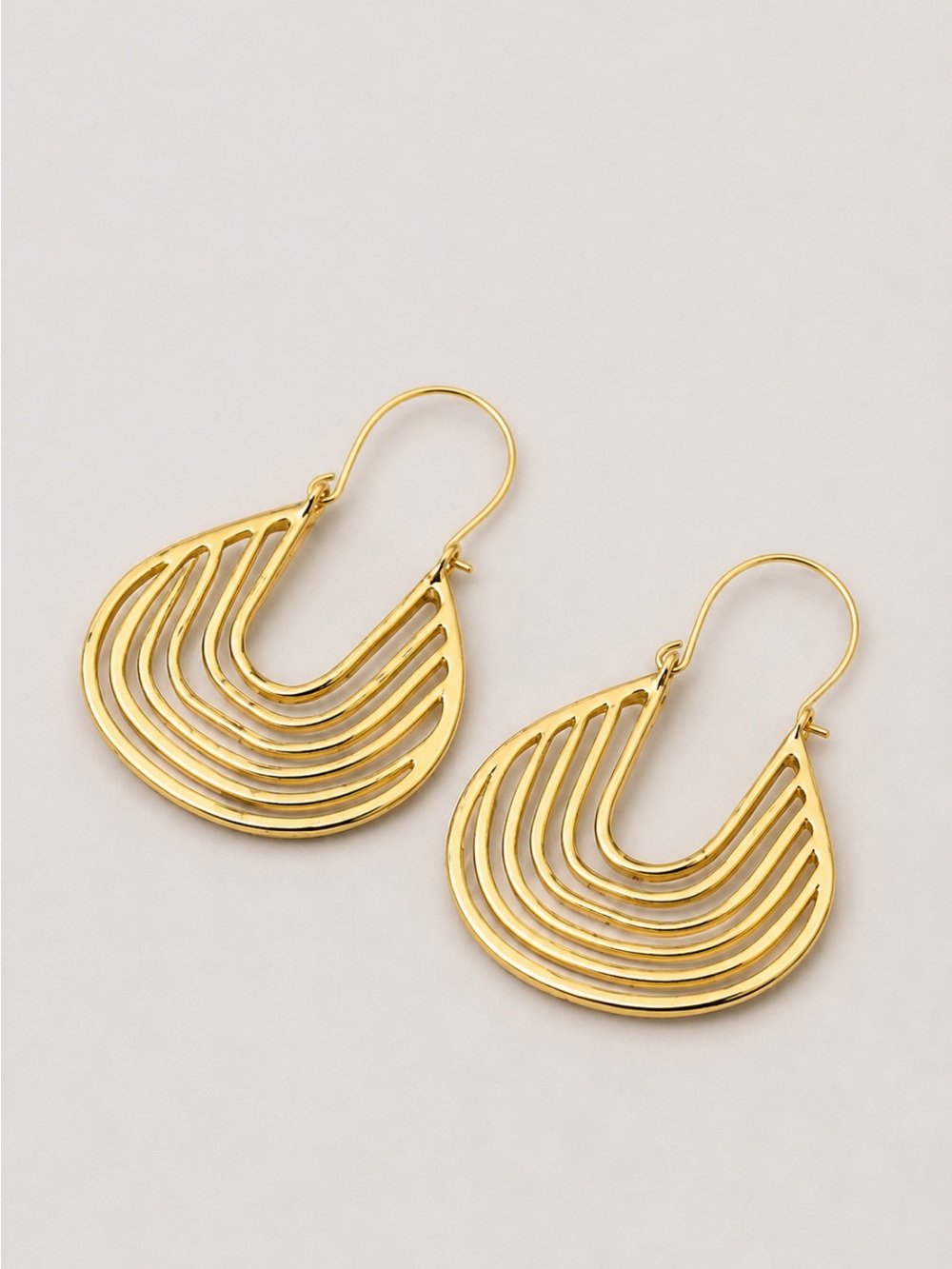New! Gold Boho Hoop Earrings NWOT 5058